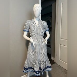 J Crew Smocked ruffle dress in cotton voile size XS